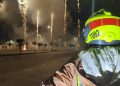El Consorcio de Bomberos de Valencia despliega un dispositivo de más de 70 personas en la mascletà en honor a los afectados por la DANA