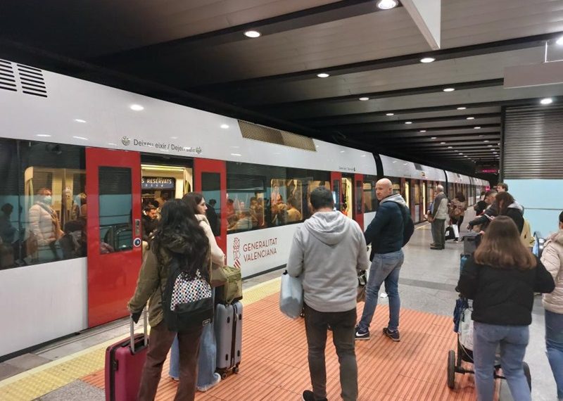 Veintinueve estaciones de Metrovalencia superan el millón de viajeros en 2024
