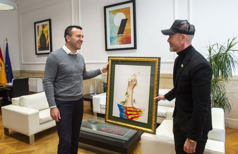 Jesús Arrúe junto a Vicent Mompó "Valencia en Peu"