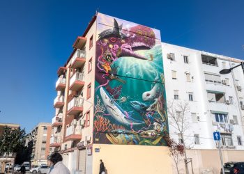 Dulk y Oceanogràfic fusionan arte y conservación en un mural en València dedicado a las especies amenazadas del Mediterráneo