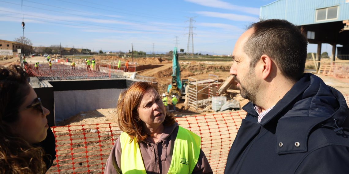 La Diputació de València continúa con los trabajos de reconstrucción del puente sobre el barranco dels Cavalls de Aldaia