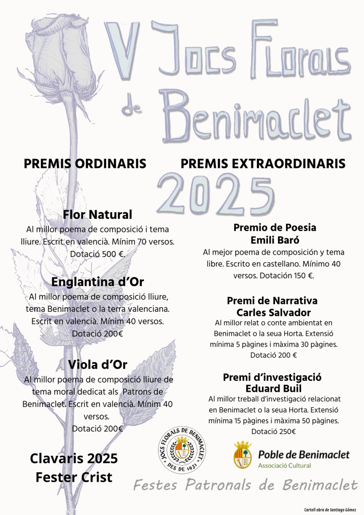 Cartell Jocs Florals 2025 Premis