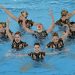 El equipo nacional de natación artística ofrece una exhibición solidaria por la DANA en Valencia