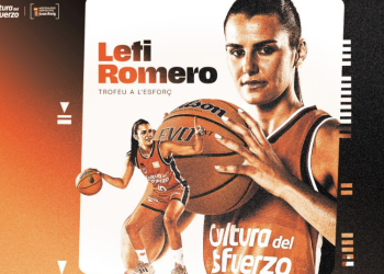 Leticia Romero, galardonada con el Trofeo al Esfuerzo 2024-25 por la afición taronja