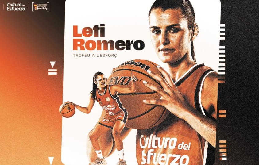Leticia Romero, galardonada con el Trofeo al Esfuerzo 2024-25 por la afición taronja