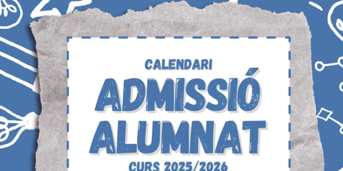 Información sobre el proceso de admisión del alumnado para el curso 2025-26 de Sueca