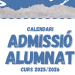 Información sobre el proceso de admisión del alumnado para el curso 2025-26 de Sueca