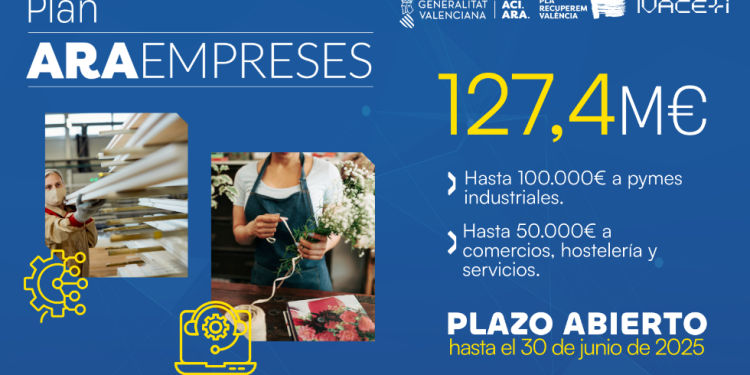 El Plan Ara Empreses abre el plazo para que las pymes industriales, comercios, hostelería y servicios afectados por la dana presenten sus solicitudes de ayuda