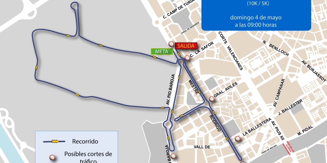 Campanar acoge este domingo la XII Carrera de Empresas Valencia con cortes de tráfico