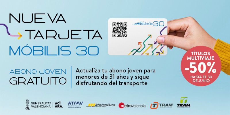 La Generalitat ha distribuido ya más de 230.000 tarjetas de la nueva Móbilis30