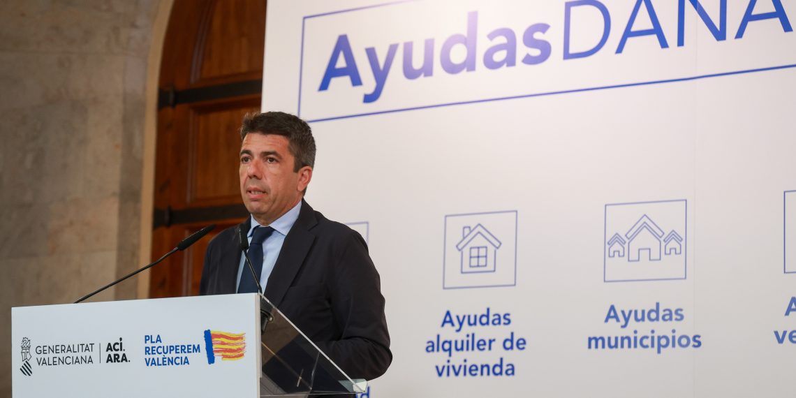 Mazón anuncia un nuevo paquete de ayudas por valor de 48 millones para acelerar la recuperación tras las riadas
