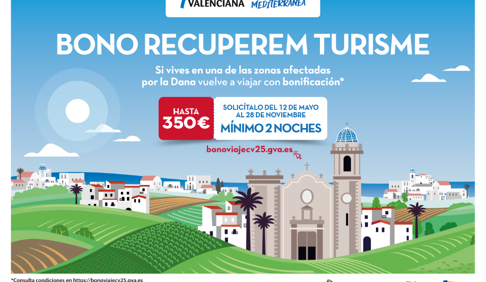 Turisme CV abre este lunes la inscripción al programa Bono Viaje ‘Recuperem Turisme’ 2025