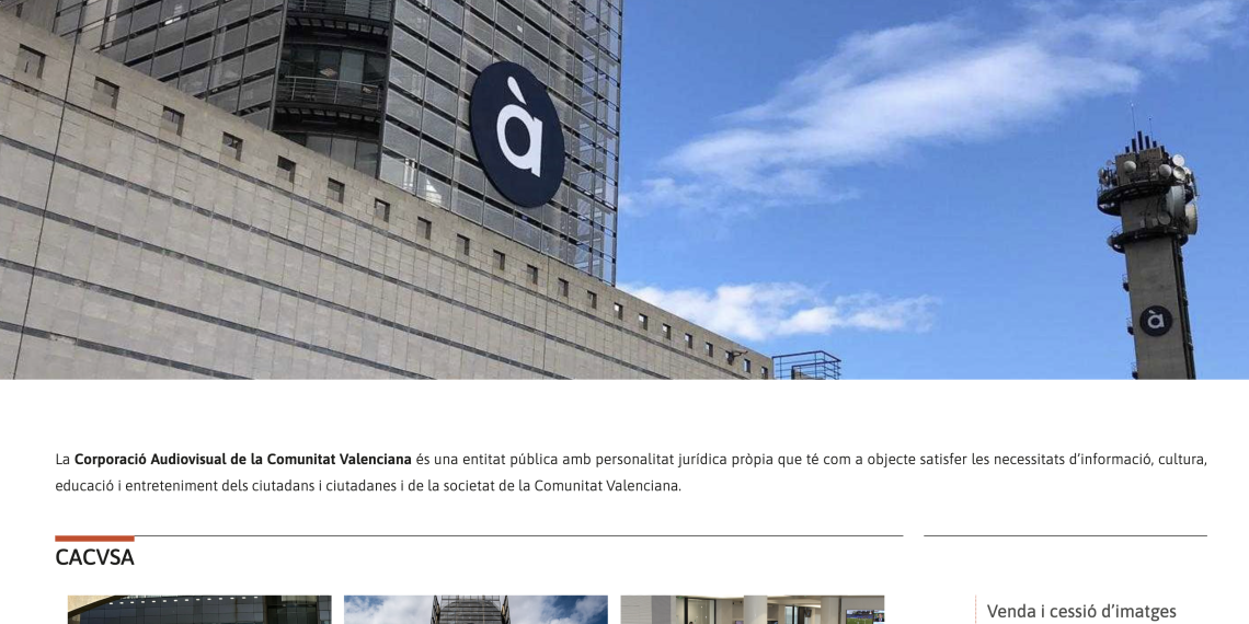 La Corporació Audiovisual de la Comunitat Valenciana estrena web corporativa