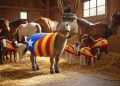 Un burro en el establo