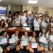 El secretario autonómico ante la UE entrega los diplomas a alumnos y profesores embajadores del Parlamento Europeo en el colegio San Juan Bautista de Alicante