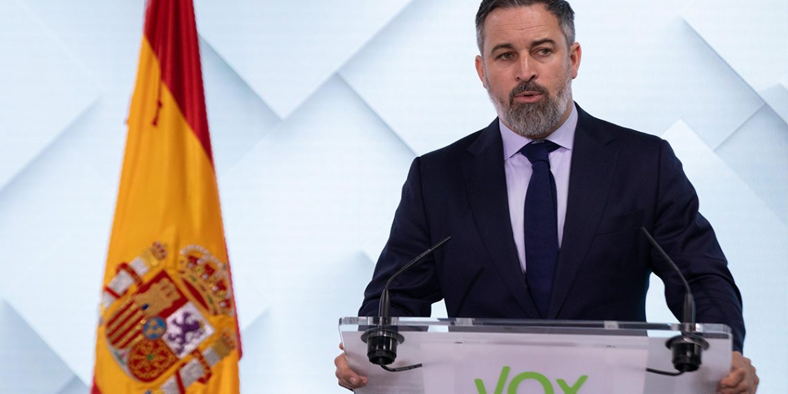 Abascal «las nuevas jugadas» de Sánchez para seguir en el poder son una amenaza para la nación, la democracia, la libertad y el estado de derecho