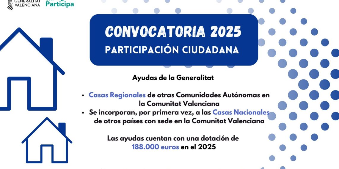 La Generalitat convoca las subvenciones destinadas a las Casas Regionales y Nacionales en la Comunitat Valenciana