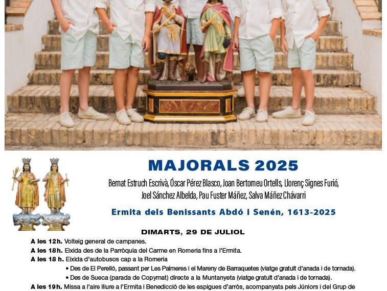 Sueca honra a los Benissants de la Pedra con romería, misa y tradiciones populares
