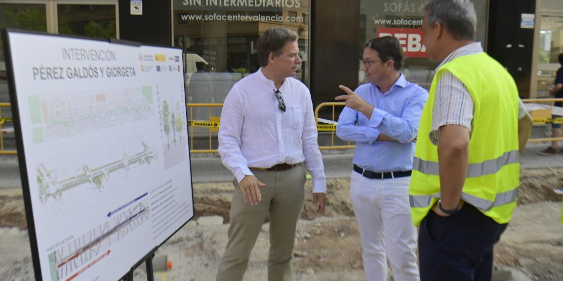 Giner confirma que las obras de Pérez Galdós y Giorgeta cumplen plazos y estarán coordinadas con la vuelta al cole
