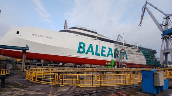 Baleària botará su tercer ‘fast ferry’ a gas natural ‘Mercedes Pinto’ el 19 de septiembre