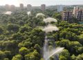 Ocho cañones de agua para proteger la Devesa ante el riesgo extremo de incendios