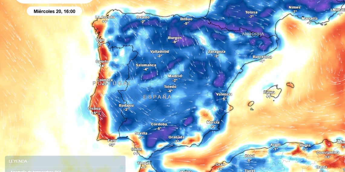 Mañana, 20 de agosto, las temperaturas seguirán en caída libre en casi toda España: «hasta 10 ºC por debajo de la media»