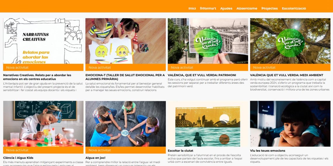 Valencia lanza 193 proyectos educativos municipales 2025-2026