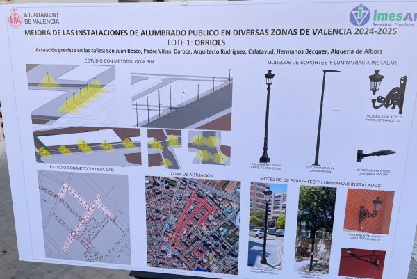 Valencia Renovación alumbrado publico Orriols Benicalap