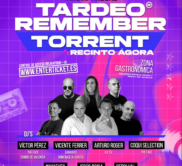Torrent vivirá su primer Tardeo Remember con los grandes himnos de los 90 y 2000