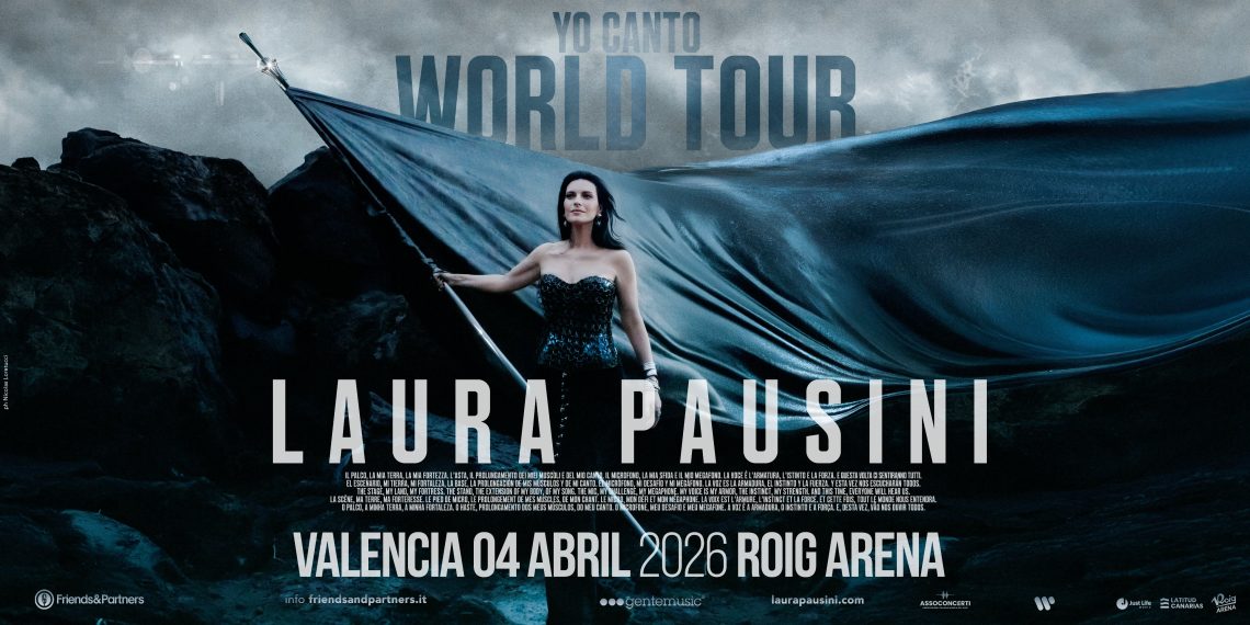 Laura Pausini actuará en el Roig Arena en el marco de su gira mundial “Yo Canto World Tour 2026 / 2027”