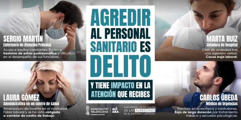 La Comunitat Valenciana endurece las sanciones contra las agresiones al personal sanitario
