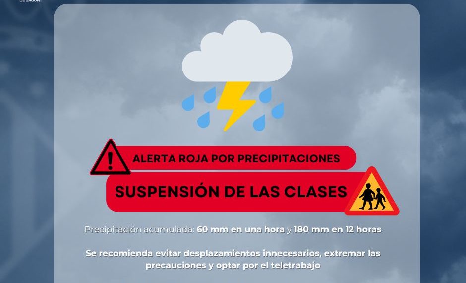 El Camp de Morvedre suspende las clases en los centros educativos el lunes 29 de septiembre