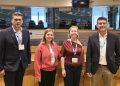 Las vicepresidentas Natàlia Enguix y Reme Mazzolari durante su intervención en el Comité de las Regiones, en Bruselas.