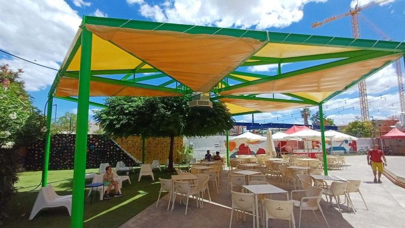 Valencia instalará una biopérgola climática con enfriamiento evaporativo en el CEIP Ballester Fandos