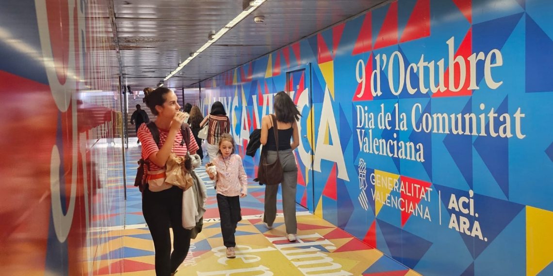 Metrovalencia ofrece servicio nocturno la víspera del 9 d’Octubre para facilitar el acceso a los actos programados