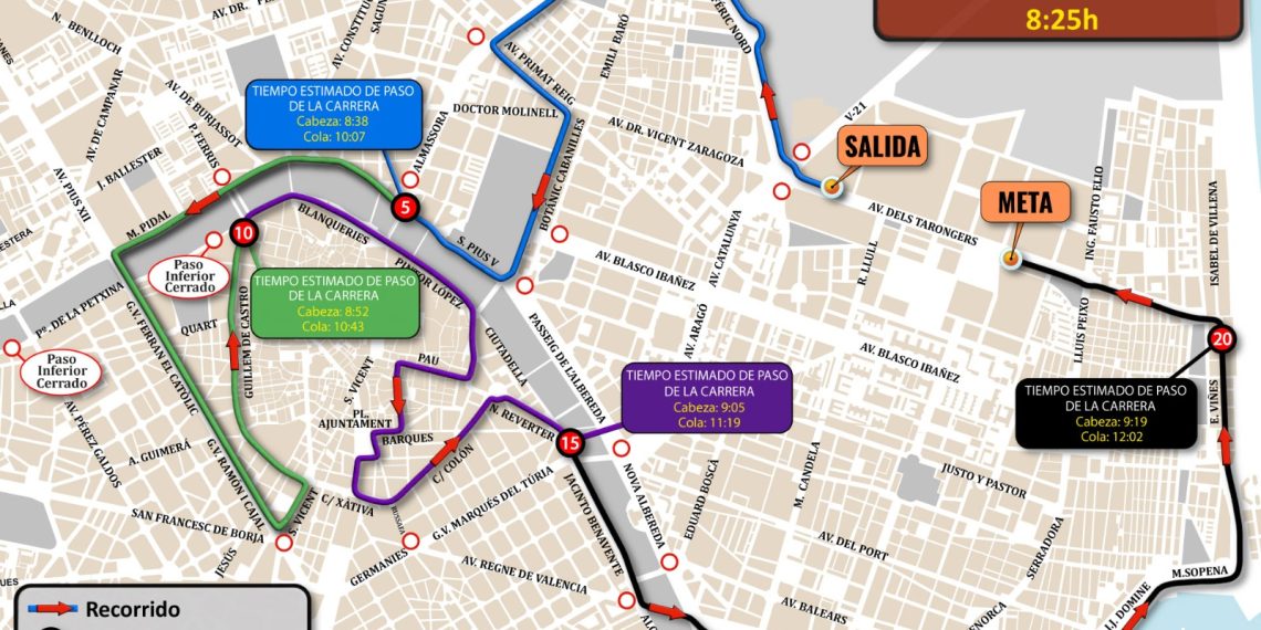 Valencia refuerza la seguridad y el tráfico con 300 agentes para el Medio Maratón