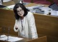 Nieves Martínez, portavoz de Sanidad del PPCV, durante la presentación de los nuevos mamógrafos del Consell de Mazón para mejorar el cribado del cáncer de mama en la Comunitat Valenciana.. (Foto: José Cuéllar/Corts Valencianes)