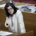 Nieves Martínez, portavoz de Sanidad del PPCV, durante la presentación de los nuevos mamógrafos del Consell de Mazón para mejorar el cribado del cáncer de mama en la Comunitat Valenciana.. (Foto: José Cuéllar/Corts Valencianes)