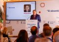 Vicente Boluda, presidente de la Asociación Valenciana de Empresarios (AVE), durante la apertura de la jornada sobre absentismo laboral celebrada en Alicante.