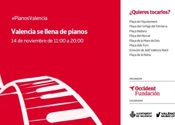 Valencia convierte ocho plazas en escenario musical con “Tu ciudad se llena de pianos”