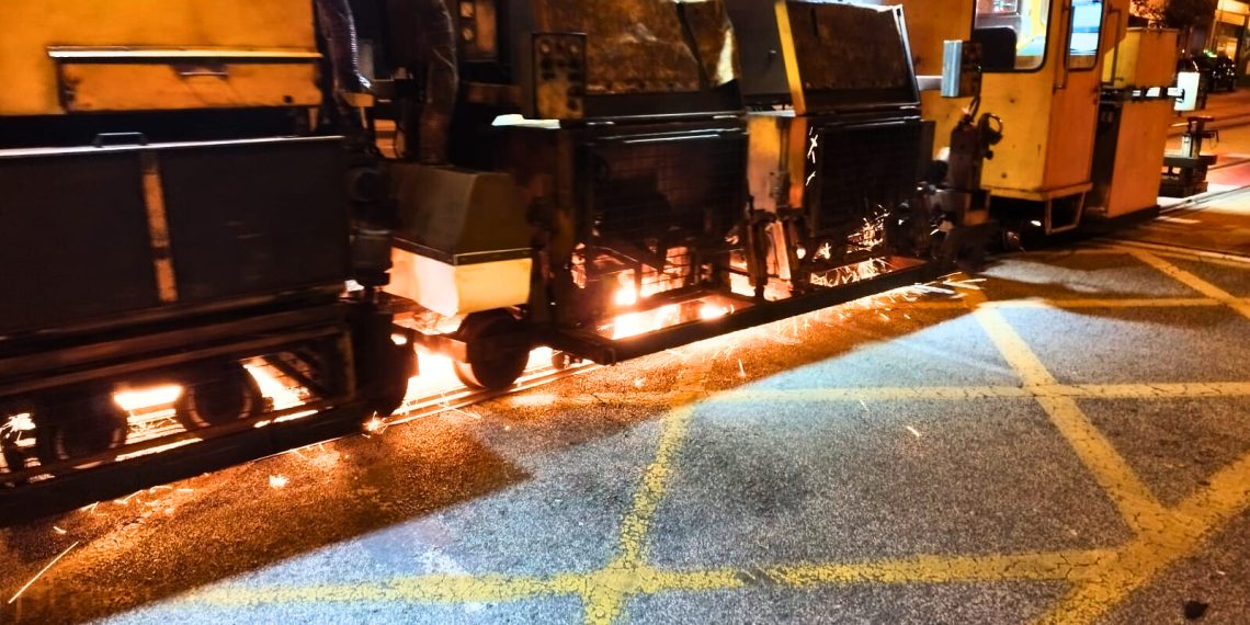 TRAM d’Alacant finaliza los trabajos de amolado para mejorar la fiabilidad y el confort en la red tranviaria