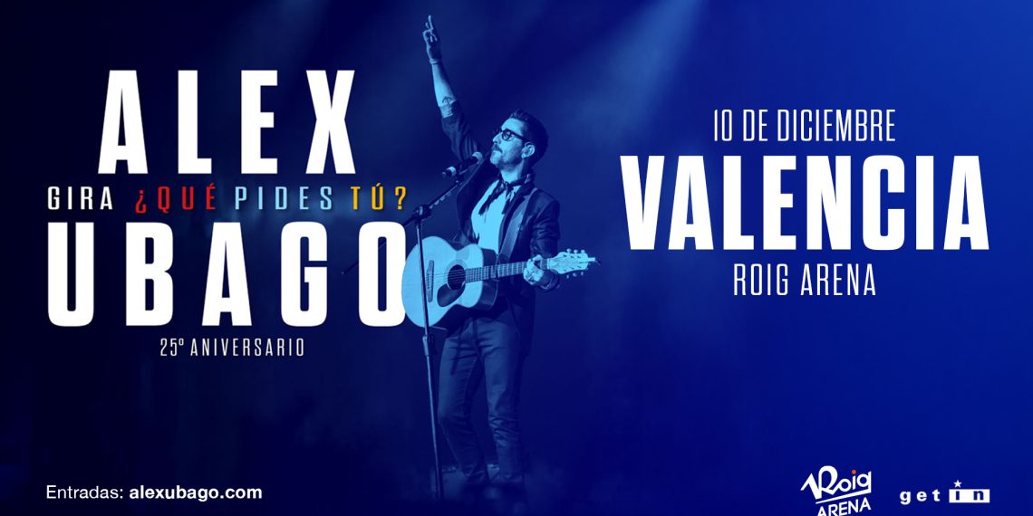 Alex Ubago aterrizará el 10 de diciembre de 2026 en el Roig Arena con su gira “¿Qué pides tú?”