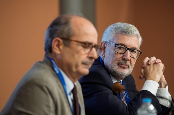 El rector Higinio Marín durante la inauguración del Congreso Des(Arraigo) en la CEU UCH