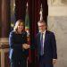 La alcaldesa de Valencia, María José Catalá, y el alcalde de Lisboa, Carlos Moedas, durante su encuentro en el Ayuntamiento de la capital portuguesa.