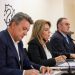 La vicepresidenta Susana Camarero y el nuevo vicepresidente segundo, Vicente Martínez Mus, durante la rueda de prensa posterior al Pleno del Consell.