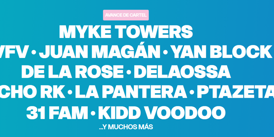 Myke Towers y RVFV encabezarán el cartel del Share Festival 2026, que se celebrará los días 24 y 25 de julio en el Parc del Fòrum de Barcelona.