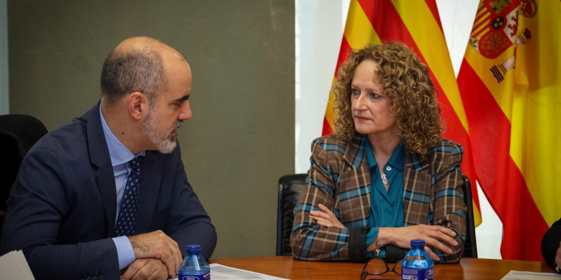 Amparo Folgado, alcaldesa de Torrent, durante la Junta Local de Seguridad previa a la campaña navideña.