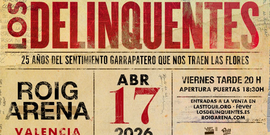 Los Delinqüentes vuelven a los escenarios con una gira histórica que llegará al Roig Arena