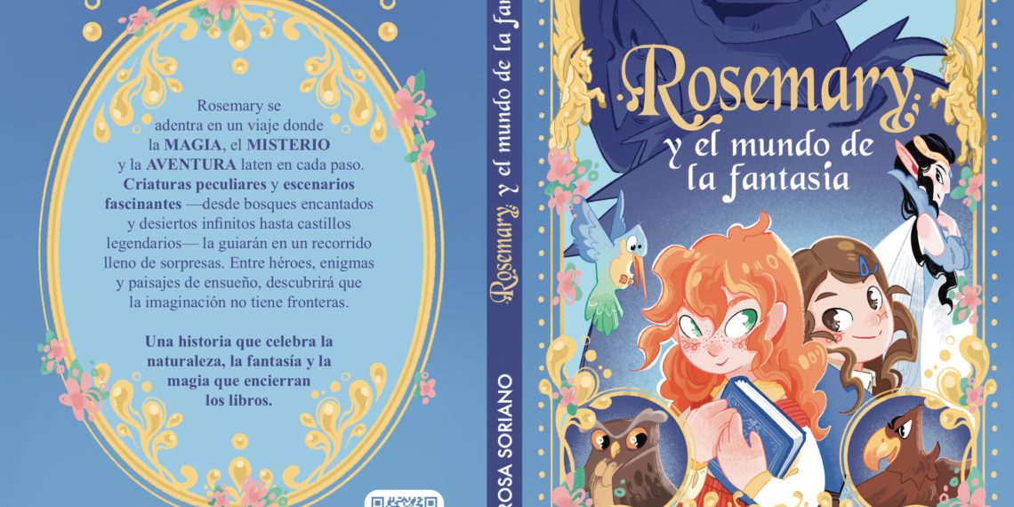 Cubierta de “Rosemary y el mundo de la fantasía”, libro infantil de Editorial Gusanillo.