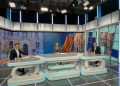 El president Juanfran Pérez Llorca durante la entrevista grabada en el Estudio 3 de À Punt.